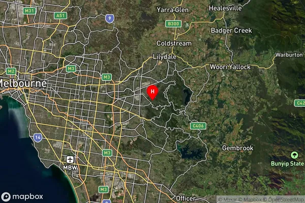 The Basin,Victoria Satellite Map