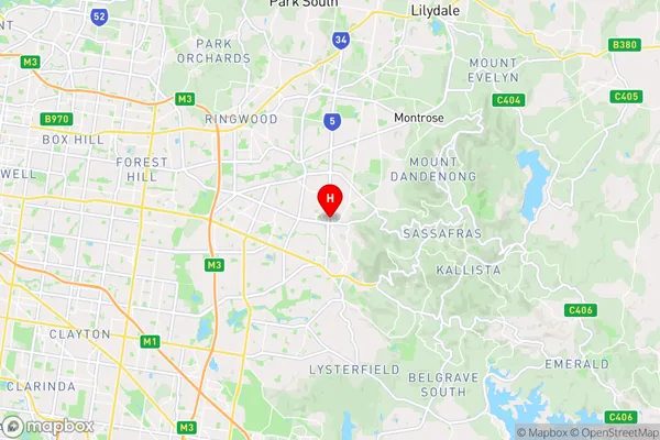 Boronia,Victoria Area Map