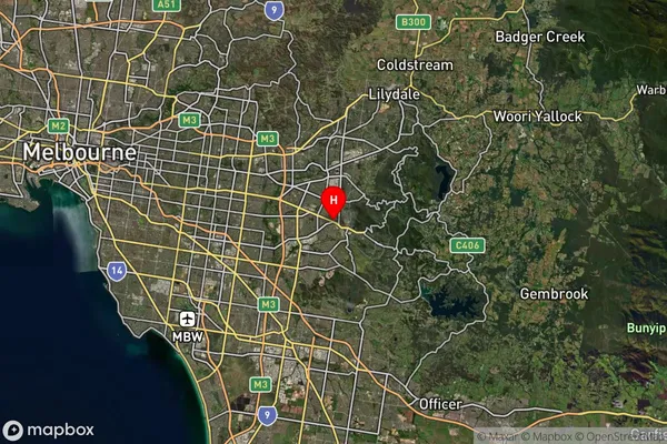 Ferntree Gully,Victoria Satellite Map