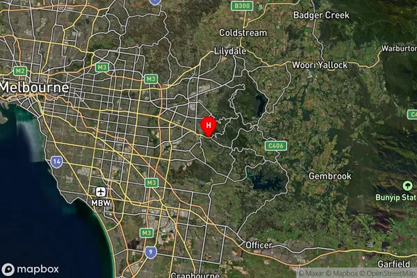 Upper Ferntree Gully,Victoria Satellite Map