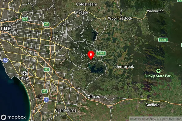 Menzies Creek,Victoria Satellite Map