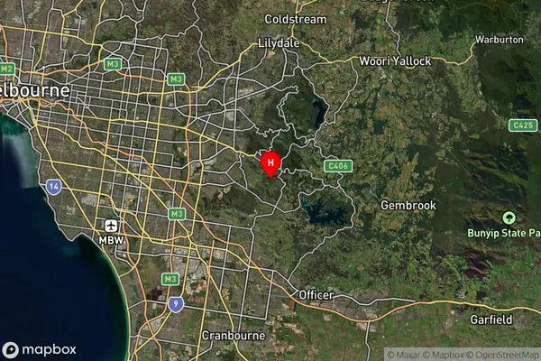 Belgrave Heights,Victoria Satellite Map