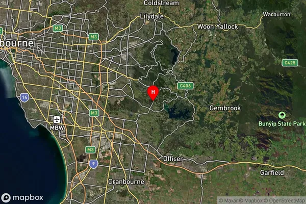 Belgrave South,Victoria Satellite Map