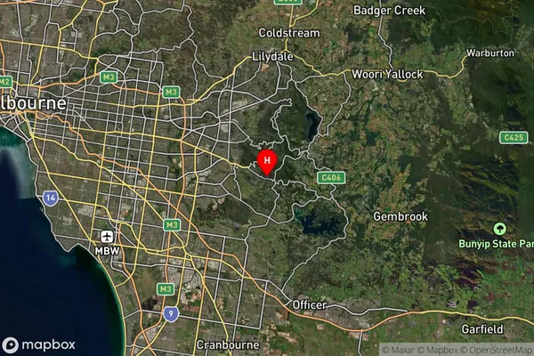 Tecoma,Victoria Satellite Map