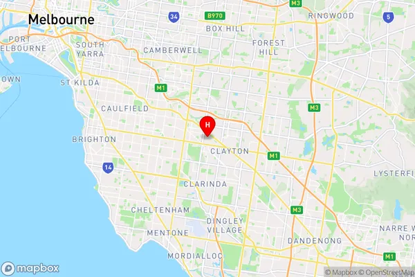 Huntingdale,Victoria Area Map