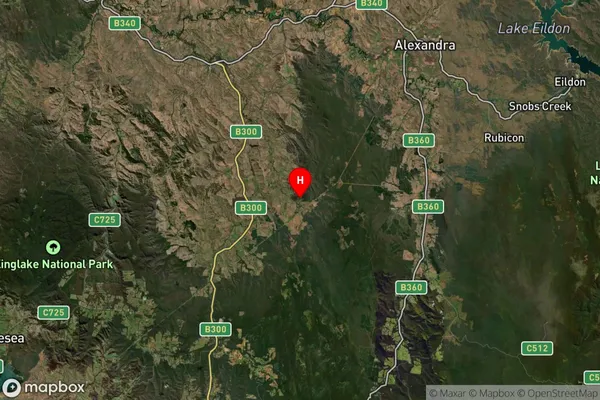 Murrindindi,Victoria Satellite Map