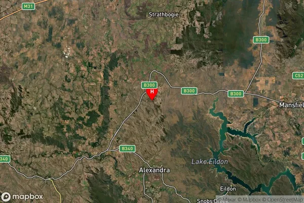 Kanumbra,Victoria Satellite Map