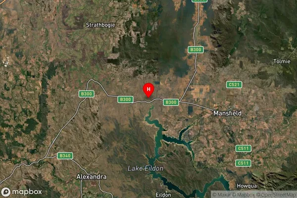 Bonnie Doon,Victoria Satellite Map