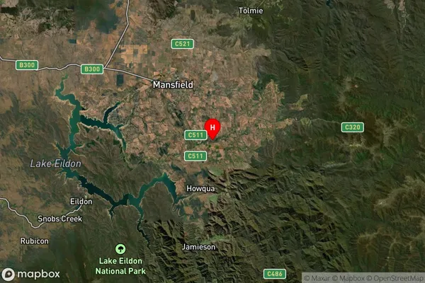 Delatite,Victoria Satellite Map