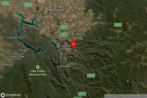 Howqua,Victoria Satellite Map