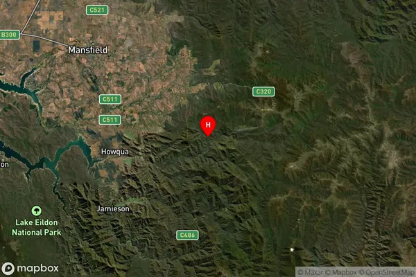 Howqua Hills,Victoria Satellite Map