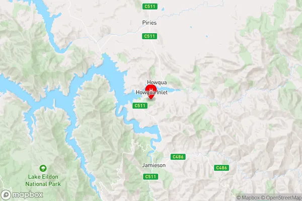 Howqua Inlet,Victoria Area Map