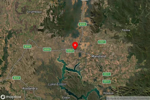 Maindample,Victoria Satellite Map