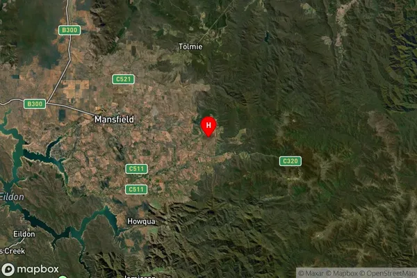 Merrijig,Victoria Satellite Map