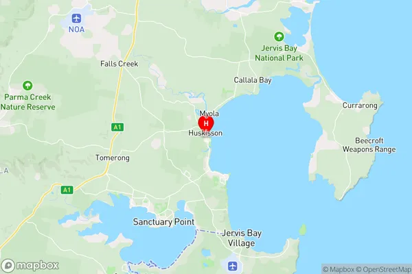 Huskisson,New South Wales Area Map