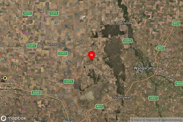 Thoona,Victoria Satellite Map