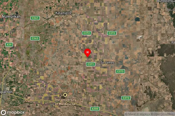 Waggarandall,Victoria Satellite Map