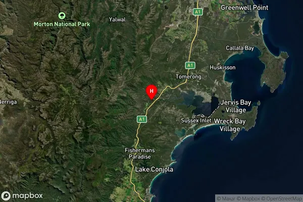 Jerrawangala,New South Wales Satellite Map