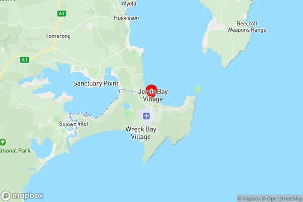 Jervis Bay,Australian Capital Territory Area Map