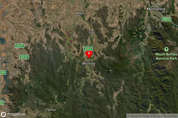 Whitfield,Victoria Satellite Map