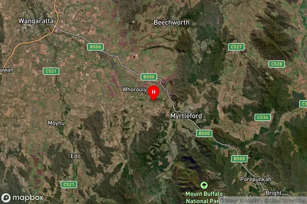 Whorouly East,Victoria Satellite Map