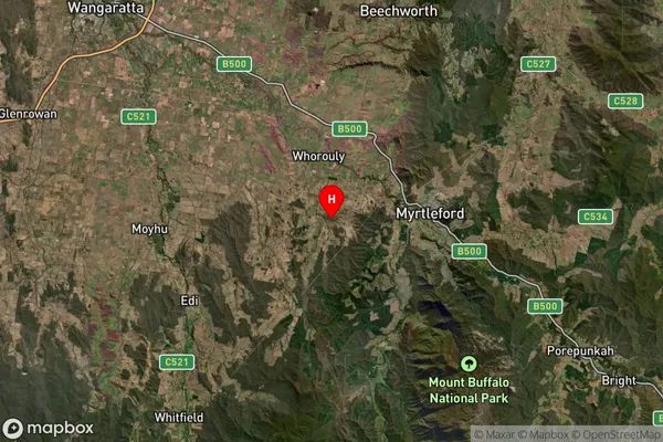 Whorouly South,Victoria Satellite Map