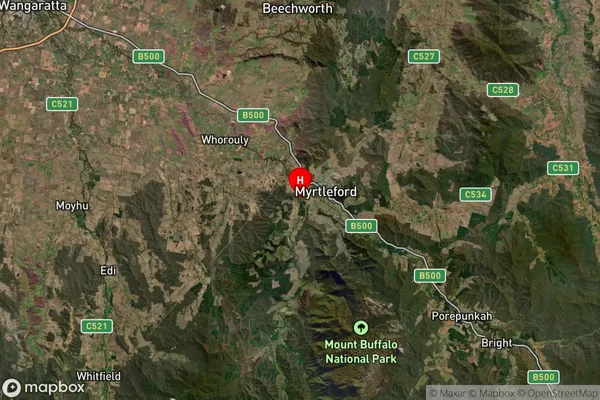 Merriang,Victoria Satellite Map