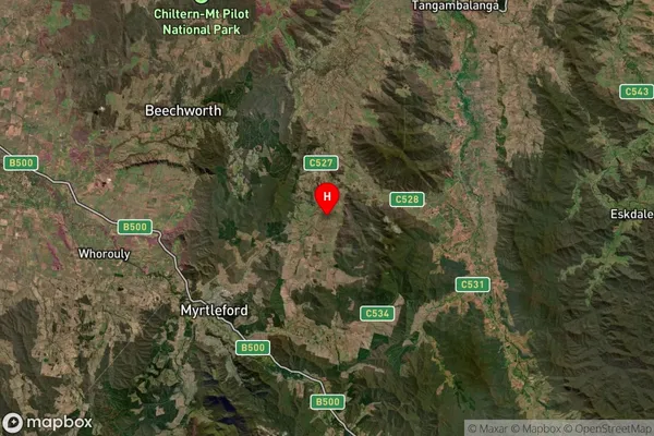 Mudgegonga,Victoria Satellite Map