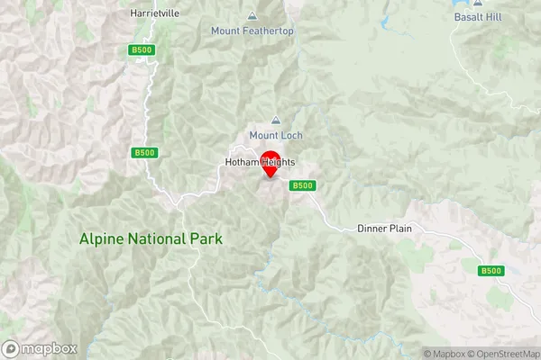 Hotham Heights,Victoria Area Map