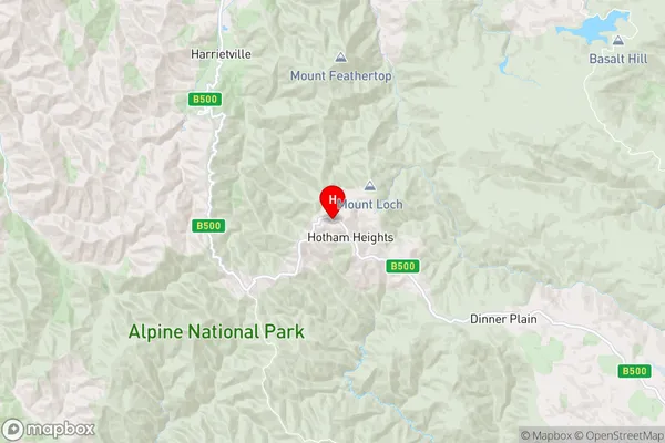 Mount Hotham,Victoria Area Map