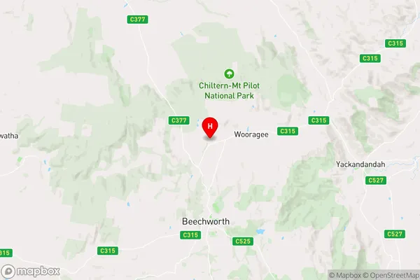 Wooragee,Victoria Area Map