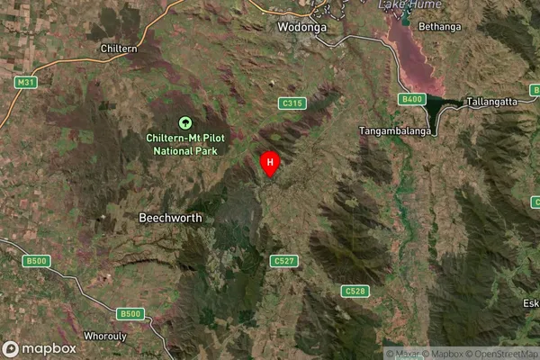 Yackandandah,Victoria Satellite Map