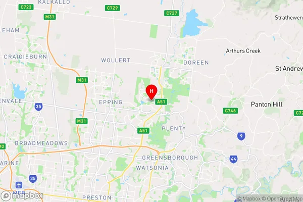 South Morang,Victoria Area Map