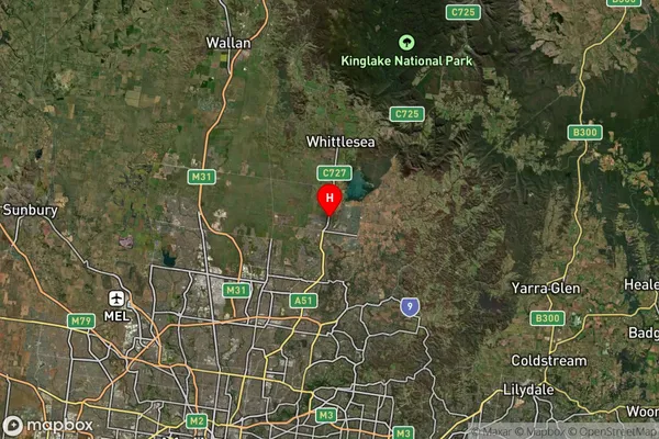 Mernda,Victoria Satellite Map