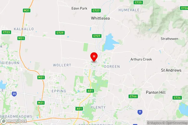 Mernda,Victoria Area Map