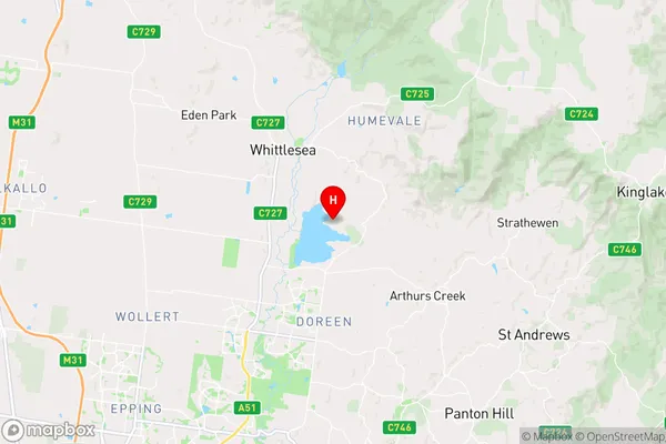 Yan Yean,Victoria Area Map