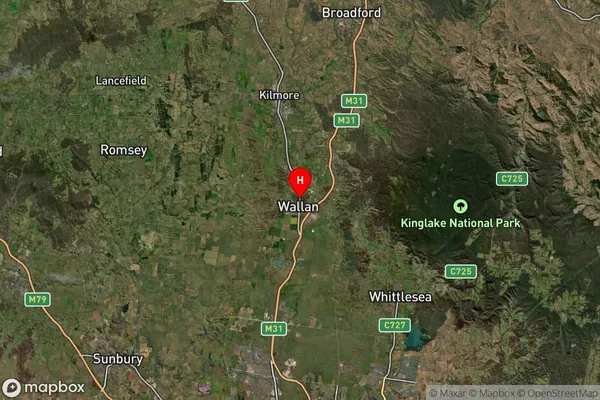 Wallan,Victoria Satellite Map