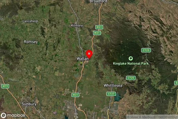 Wallan East,Victoria Satellite Map