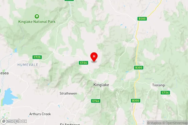 Kinglake Central,Victoria Area Map