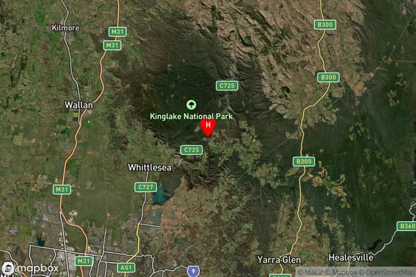 Kinglake West,Victoria Satellite Map