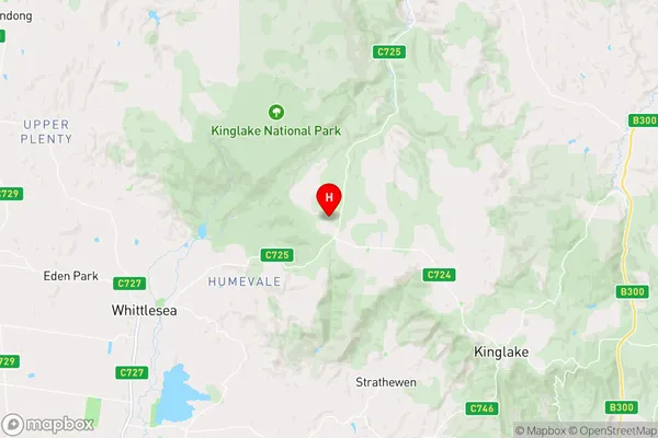 Kinglake West,Victoria Area Map