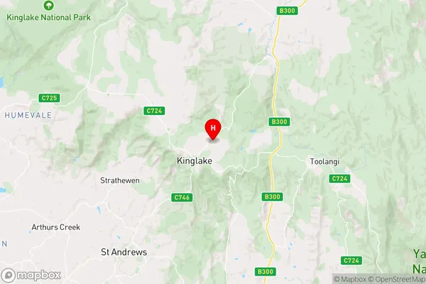 Kinglake,Victoria Area Map