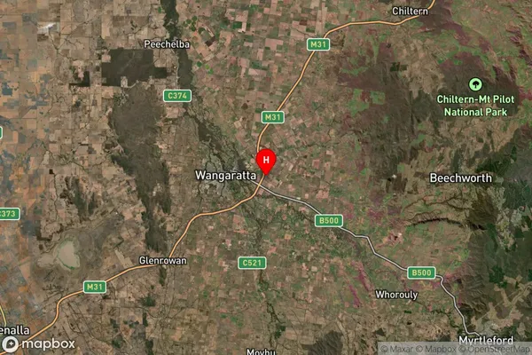 East Wangaratta,Victoria Satellite Map