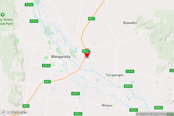 East Wangaratta,Victoria Area Map