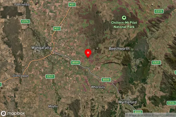 Everton Upper,Victoria Satellite Map