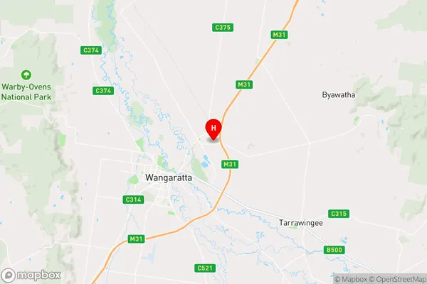 North Wangaratta,Victoria Area Map