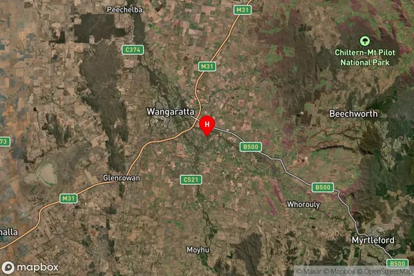 Oxley Flats,Victoria Satellite Map