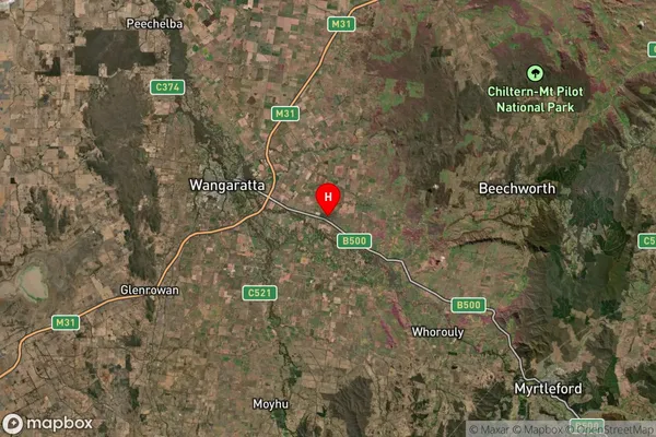 Tarrawingee,Victoria Satellite Map