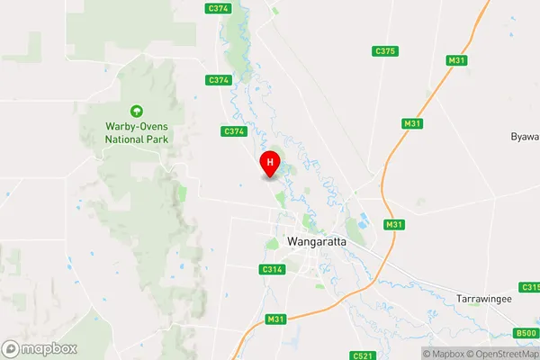 Waldara,Victoria Area Map