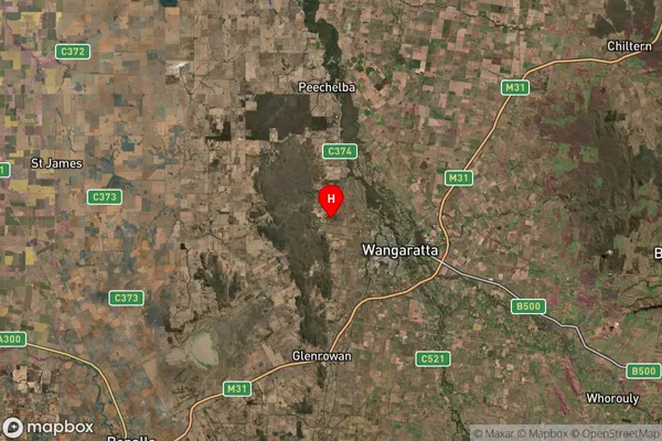 Wangandary,Victoria Satellite Map